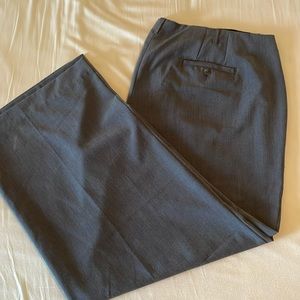 Slate gray wide leg dress pants Avenue stretch plus size 22